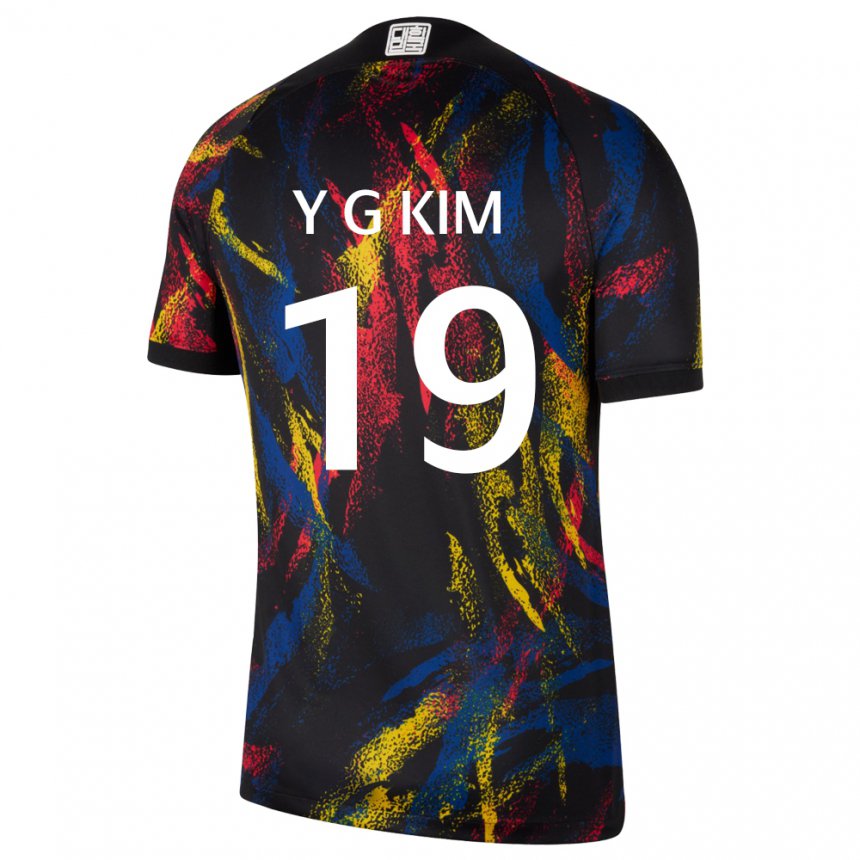 Kinder Südkoreanische Young-gwon Kim #19 Mehrfarbig Auswärtstrikot Trikot 22-24 T-shirt Österreich