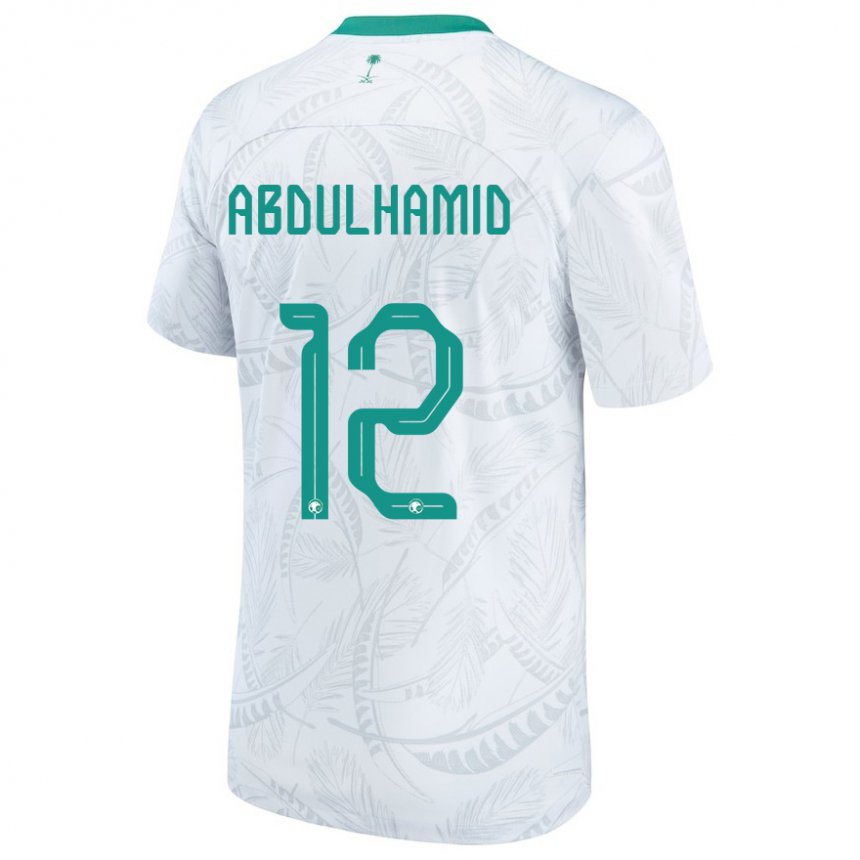 Herren Saudi-arabische Saud Abdulhamid #12 Weiß Heimtrikot Trikot 22-24 T-shirt Österreich