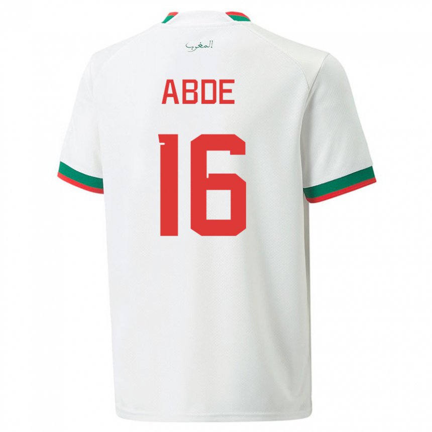 Herren Marokkanische Ez Abde #16 Weiß Auswärtstrikot Trikot 22-24 T-shirt Österreich