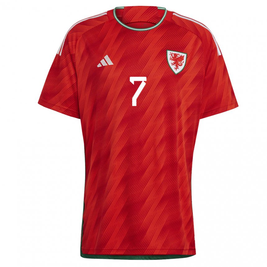 Damen Walisische Joe Allen #7 Rot Heimtrikot Trikot 22-24 T-shirt Österreich