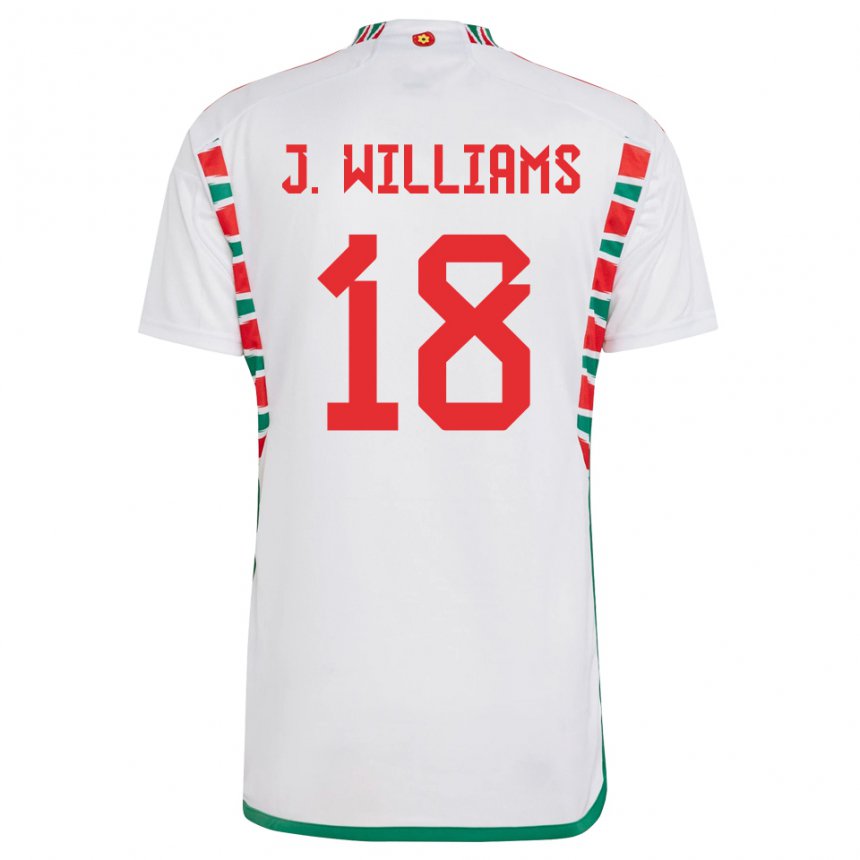 Damen Walisische Jonathan Williams #18 Weiß Auswärtstrikot Trikot 22-24 T-shirt Österreich