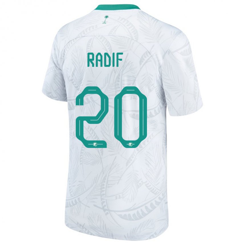 Kinder Saudi-arabische Abdullah Radif #20 Weiß Heimtrikot Trikot 22-24 T-shirt Österreich