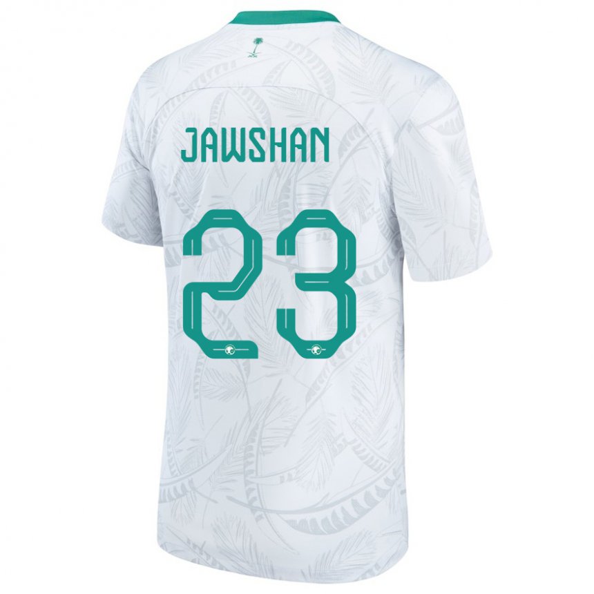 Kinder Saudi-arabische Yazeed Jawshan #23 Weiß Heimtrikot Trikot 22-24 T-shirt Österreich