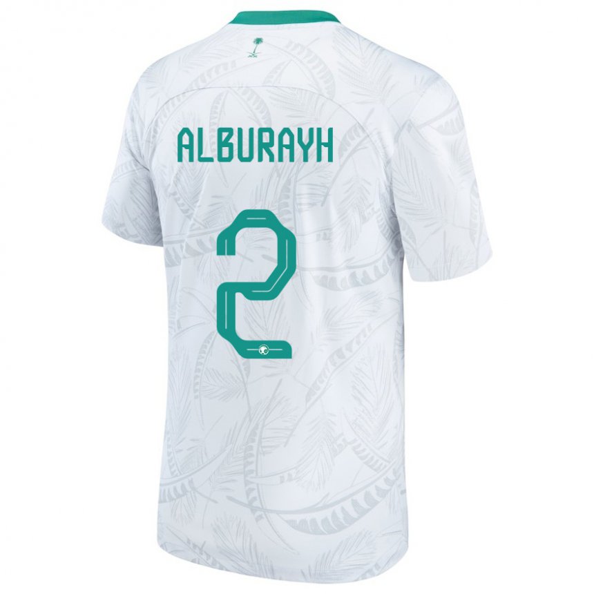 Kinder Saudi-arabische Mahmood Alburayh #2 Weiß Heimtrikot Trikot 22-24 T-shirt Österreich