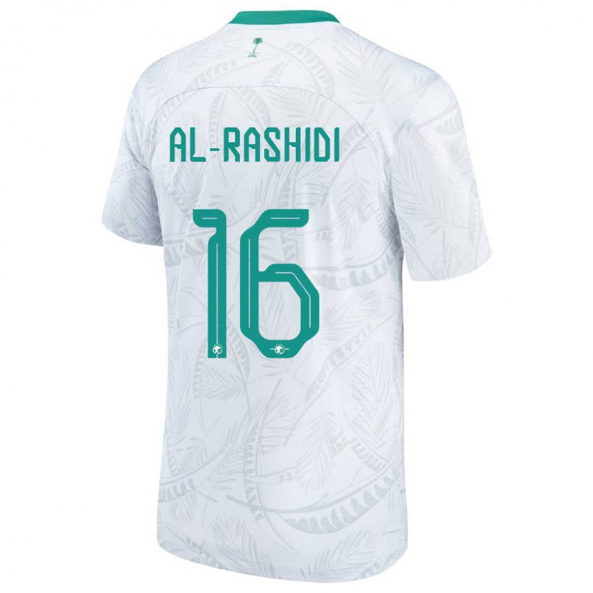 Kinder Saudi-arabische Mohammed Al Rashidi #16 Weiß Heimtrikot Trikot 22-24 T-shirt Österreich