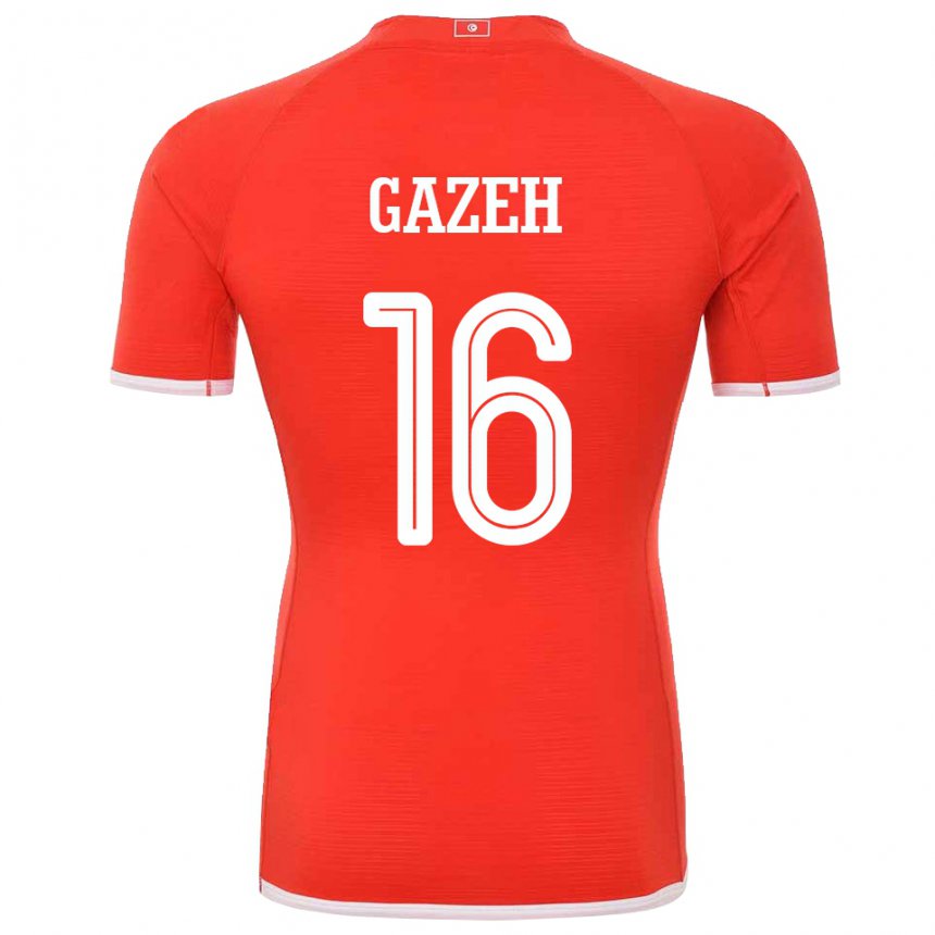 Kinder Tunesische Raed Gazeh #16 Rot Heimtrikot Trikot 22-24 T-shirt Österreich