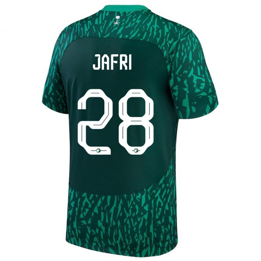 Kinder Saudi-arabische Farah Jafri #28 Dunkelgrün Auswärtstrikot Trikot 22-24 T-shirt Österreich