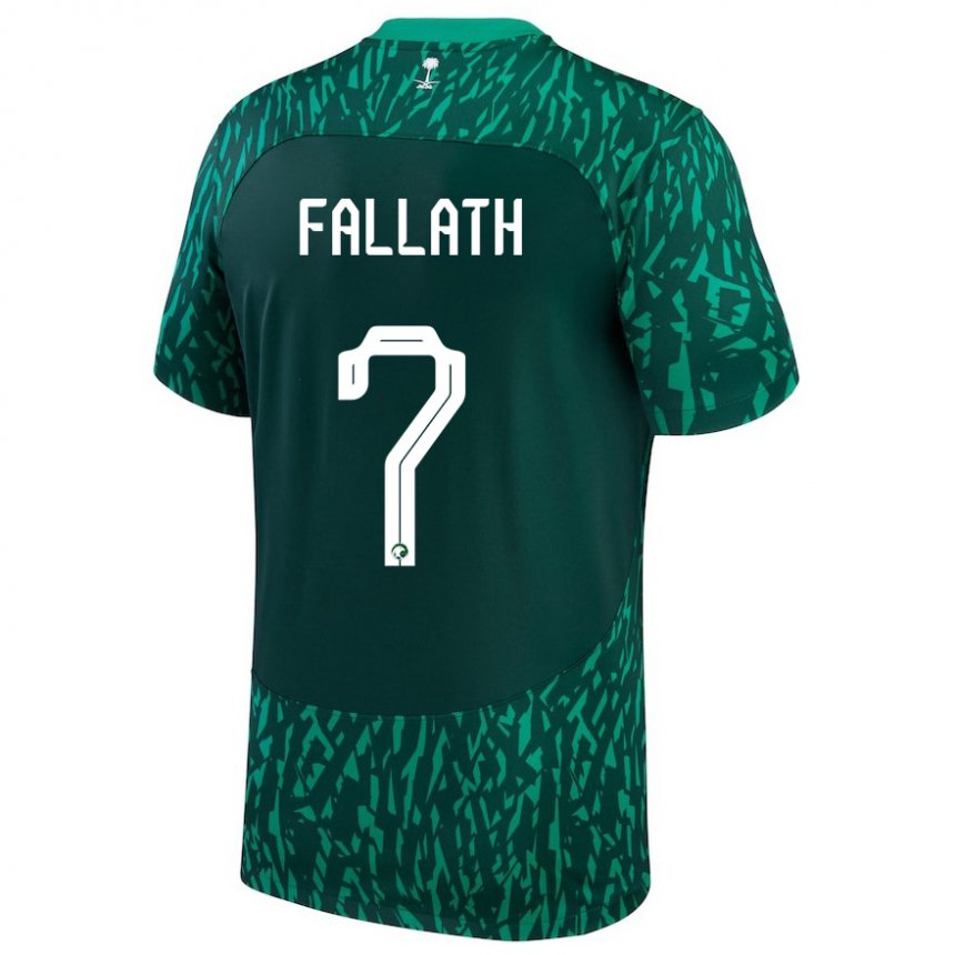 Kinder Saudi-arabische Fahad Fallath #7 Dunkelgrün Auswärtstrikot Trikot 22-24 T-shirt Österreich
