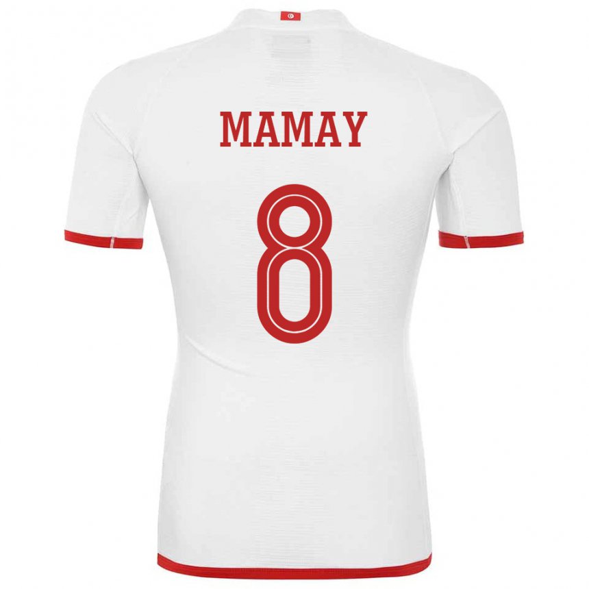 Kinder Tunesische Sabrine Mamay #8 Weiß Auswärtstrikot Trikot 22-24 T-shirt Österreich