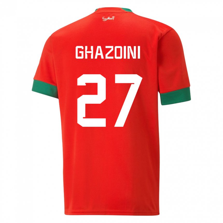 Herren Marokkanische Amine Ghazoini #27 Rot Heimtrikot Trikot 22-24 T-shirt Österreich