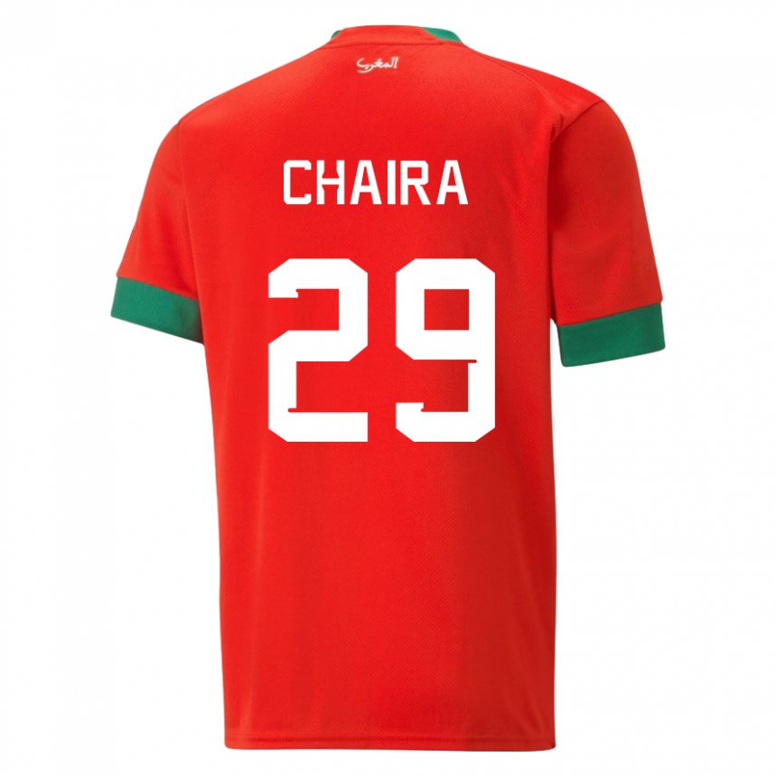 Herren Marokkanische Ilyas Chaira #29 Rot Heimtrikot Trikot 22-24 T-shirt Österreich
