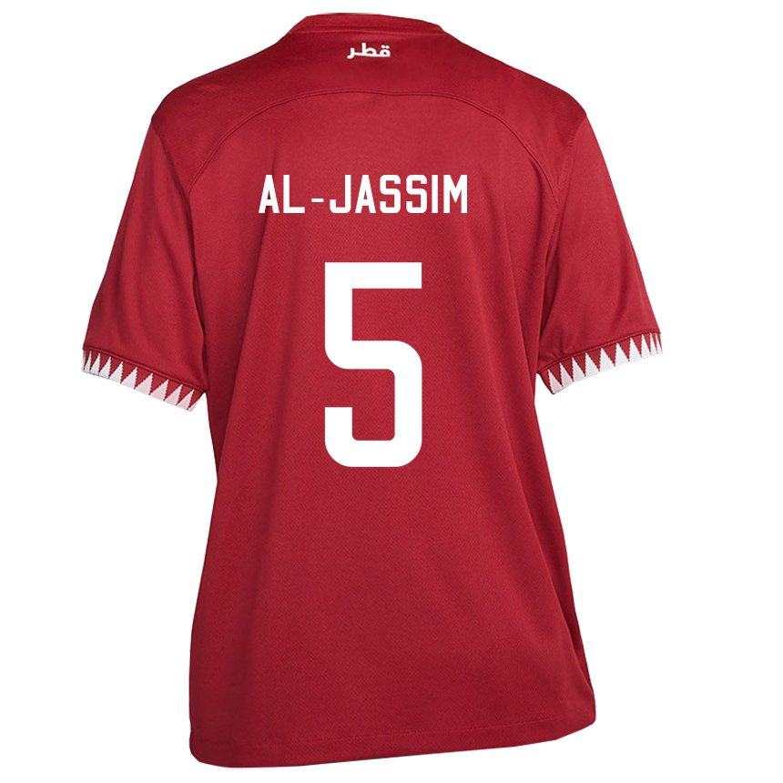 Herren Katarische Dana Al Jassim #5 Kastanienbraun Heimtrikot Trikot 22-24 T-shirt Österreich