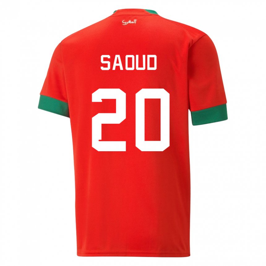 Herren Marokkanische Imane Saoud #20 Rot Heimtrikot Trikot 22-24 T-shirt Österreich