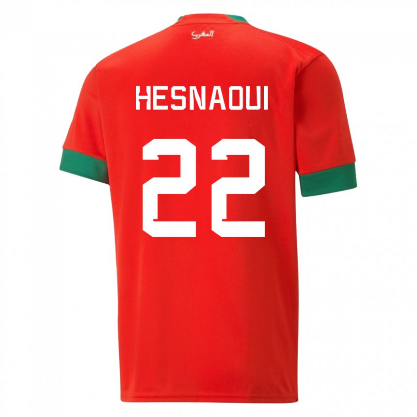 Herren Marokkanische Hind Hesnaoui #22 Rot Heimtrikot Trikot 22-24 T-shirt Österreich