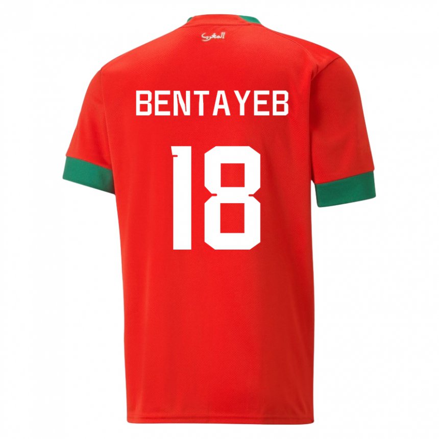 Herren Marokkanische Tawfik Bentayeb #18 Rot Heimtrikot Trikot 22-24 T-shirt Österreich