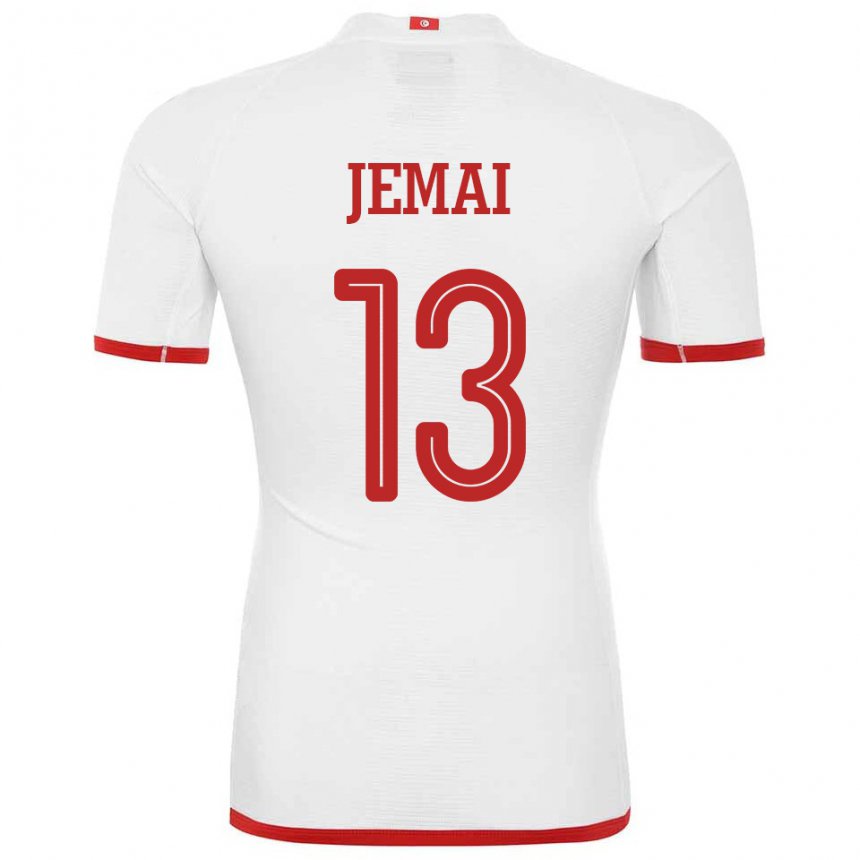 Herren Tunesische Yasmine Jemai #13 Weiß Auswärtstrikot Trikot 22-24 T-shirt Österreich