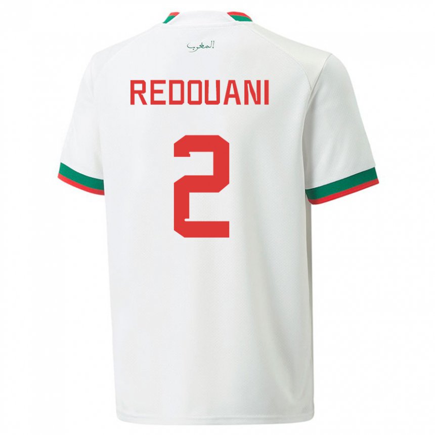 Herren Marokkanische Zineb Redouani #2 Weiß Auswärtstrikot Trikot 22-24 T-shirt Österreich