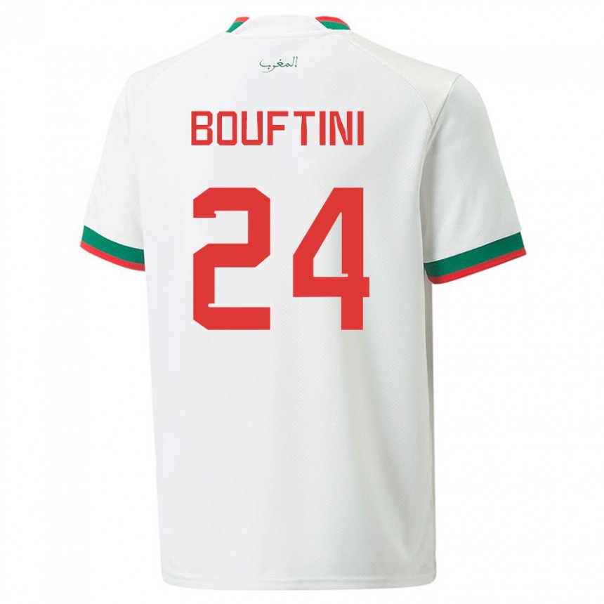 Herren Marokkanische Sofia Bouftini #24 Weiß Auswärtstrikot Trikot 22-24 T-shirt Österreich