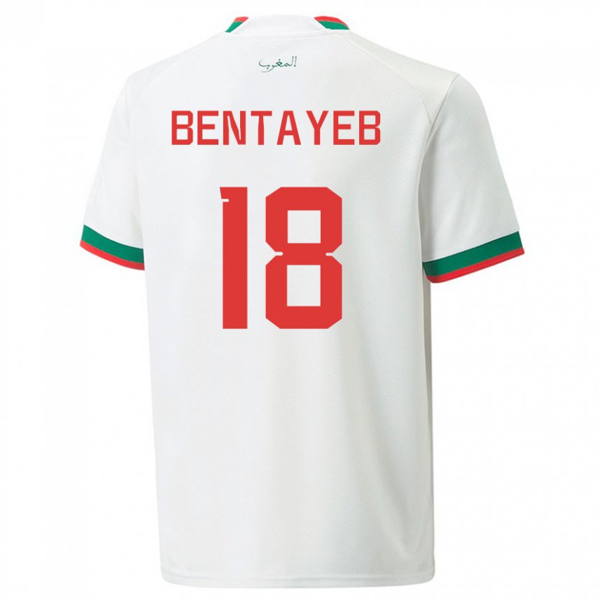 Herren Marokkanische Tawfik Bentayeb #18 Weiß Auswärtstrikot Trikot 22-24 T-shirt Österreich