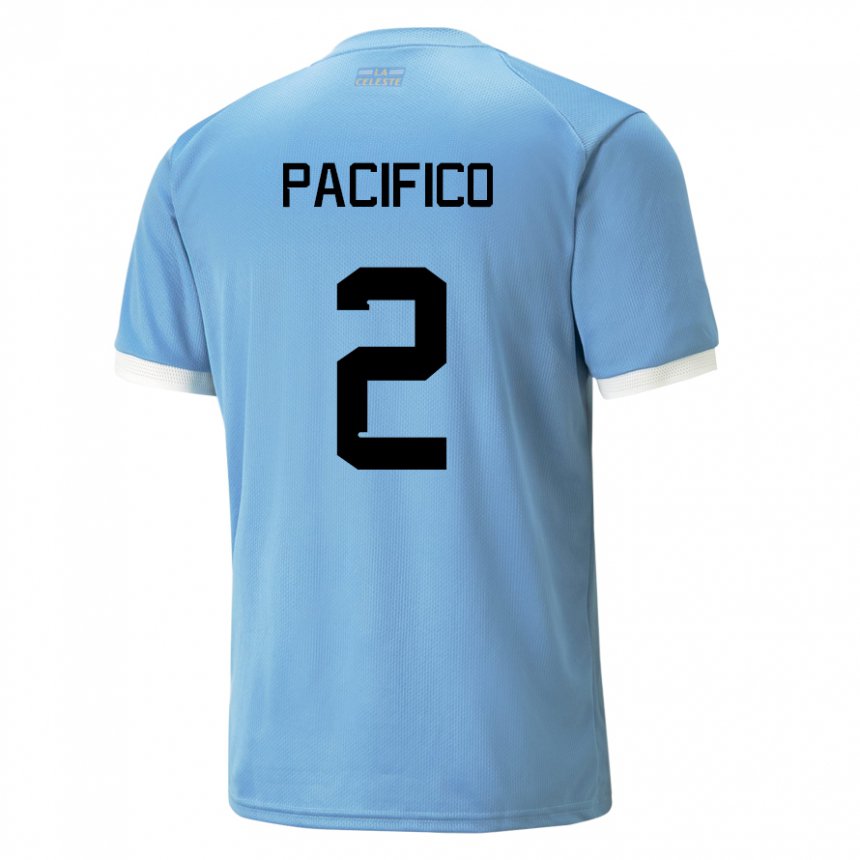 Damen Uruguayische Patricio Pacifico #2 Blau Heimtrikot Trikot 22-24 T-shirt Österreich