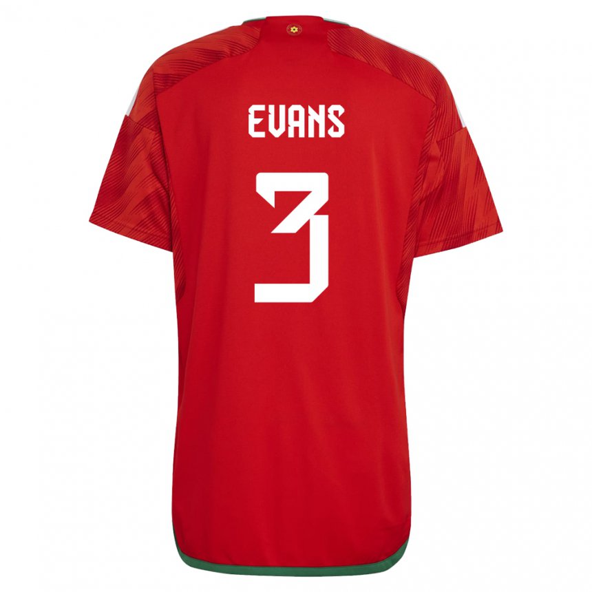 Damen Walisische Gemma Evans #3 Rot Heimtrikot Trikot 22-24 T-shirt Österreich