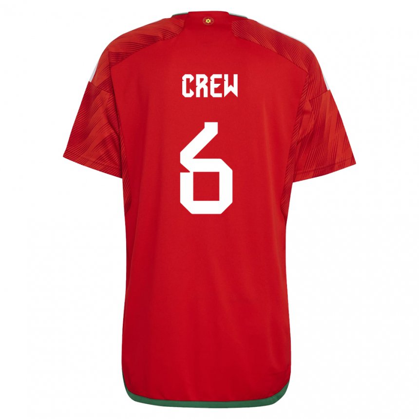 Damen Walisische Charlie Crew #6 Rot Heimtrikot Trikot 22-24 T-shirt Österreich