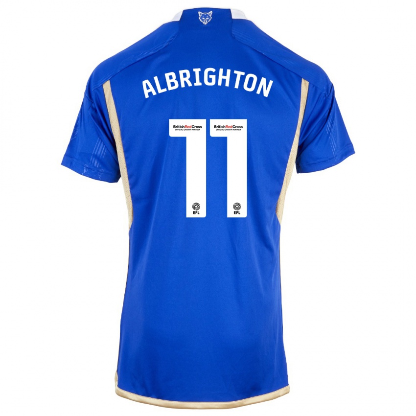 Kinder Marc Albrighton #11 Blau Heimtrikot Trikot 2023/24 T-Shirt Österreich