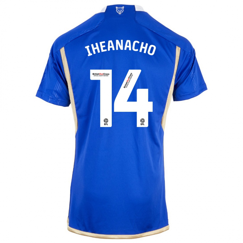 Kinder Kelechi Iheanacho #14 Blau Heimtrikot Trikot 2023/24 T-Shirt Österreich