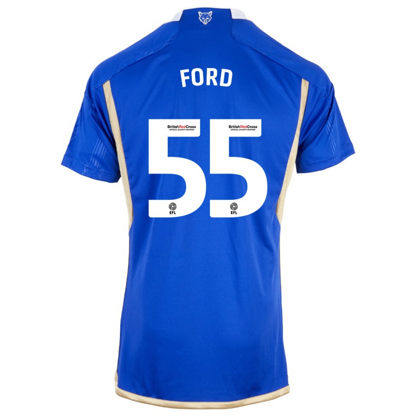 Kinder Harvey Godsmark-Ford #55 Blau Heimtrikot Trikot 2023/24 T-Shirt Österreich