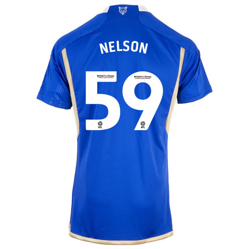 Kinder Ronny Nelson #59 Blau Heimtrikot Trikot 2023/24 T-Shirt Österreich