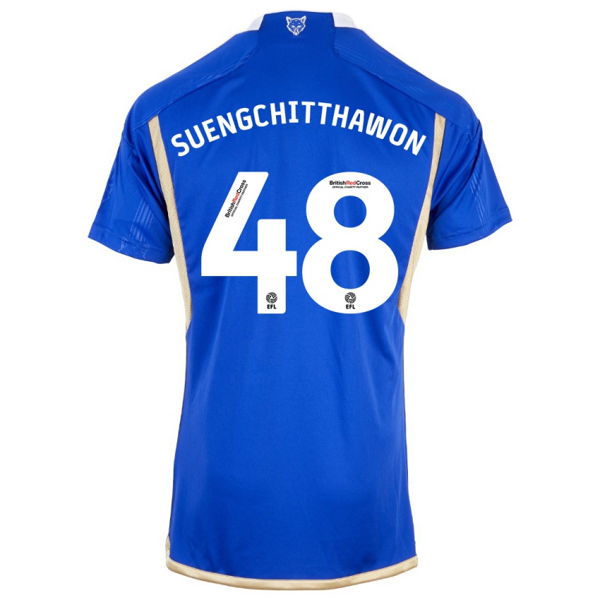 Kinder Thanawat Suengchitthawon #48 Blau Heimtrikot Trikot 2023/24 T-Shirt Österreich