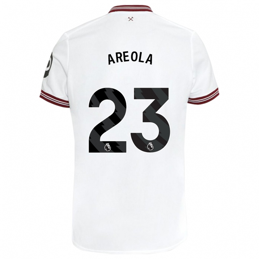 Kinder Alphonse Areola #23 Weiß Auswärtstrikot Trikot 2023/24 T-Shirt Österreich