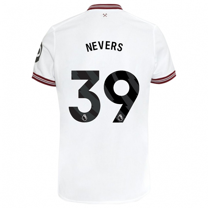 Kinder Thierry Nevers #39 Weiß Auswärtstrikot Trikot 2023/24 T-Shirt Österreich