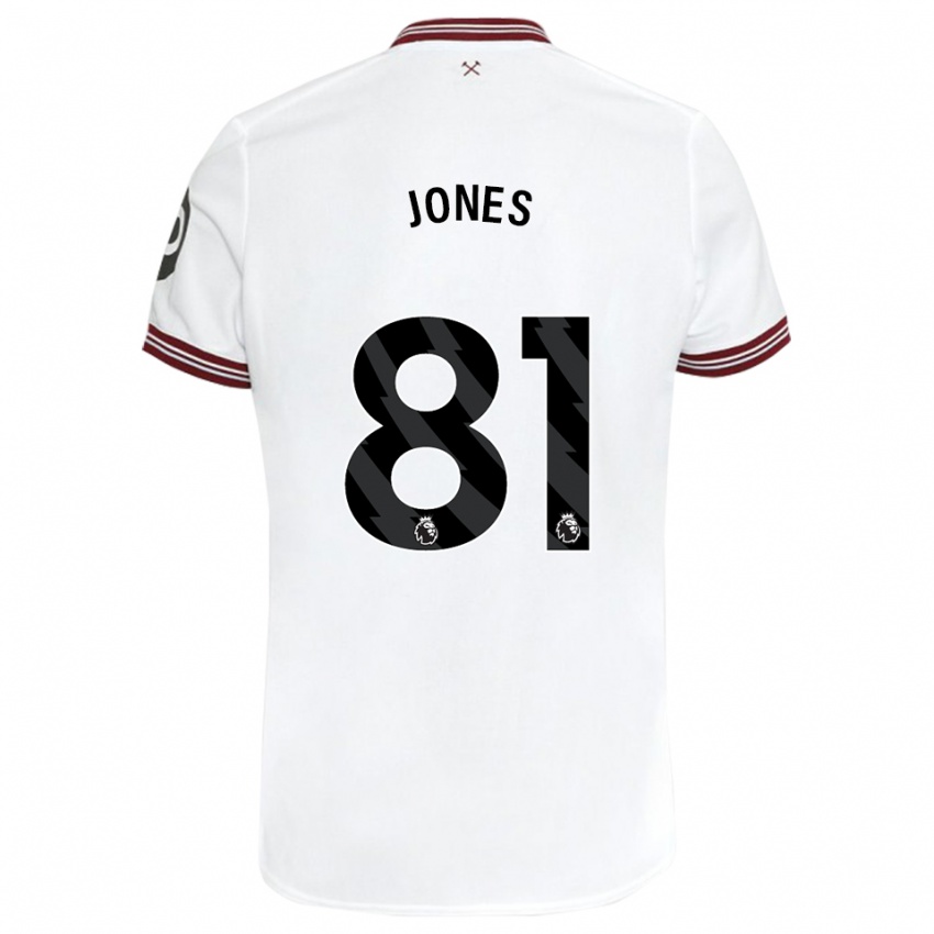 Kinder Liam Jones #81 Weiß Auswärtstrikot Trikot 2023/24 T-Shirt Österreich