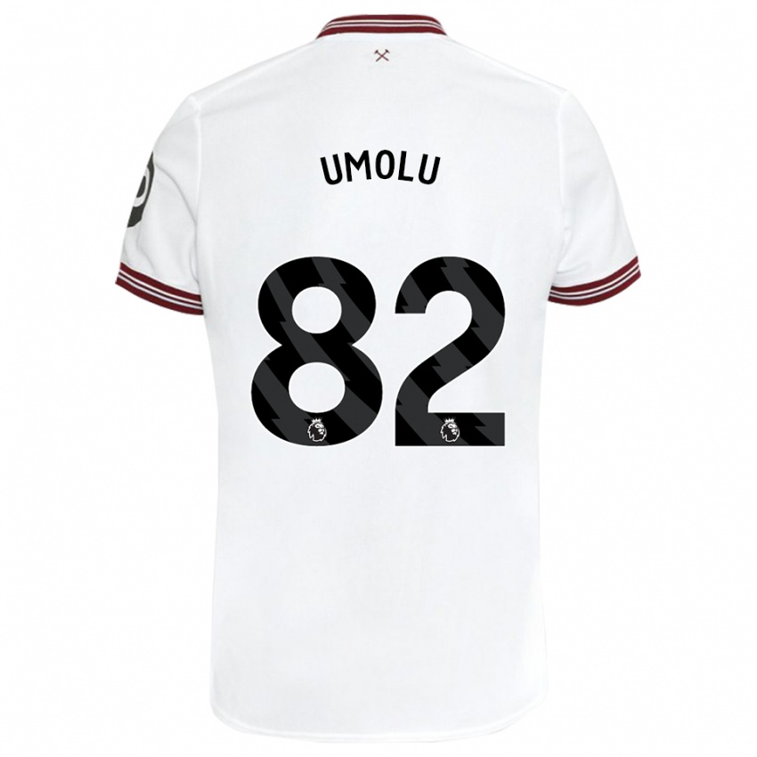 Kinder Jemiah Umolu #82 Weiß Auswärtstrikot Trikot 2023/24 T-Shirt Österreich