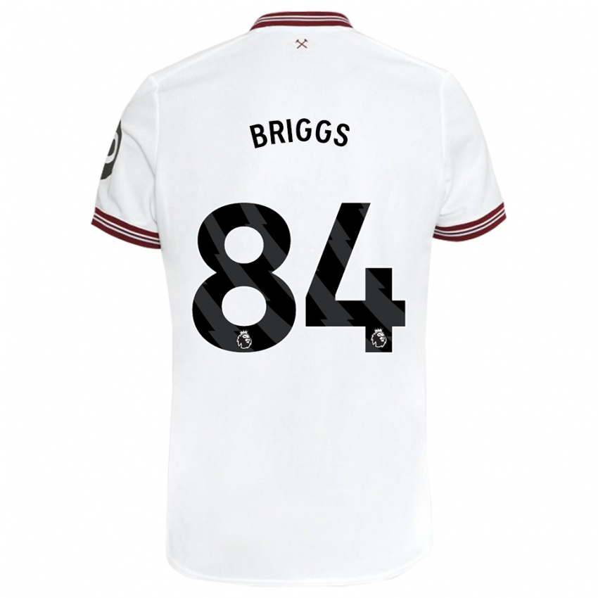 Kinder Josh Briggs #84 Weiß Auswärtstrikot Trikot 2023/24 T-Shirt Österreich