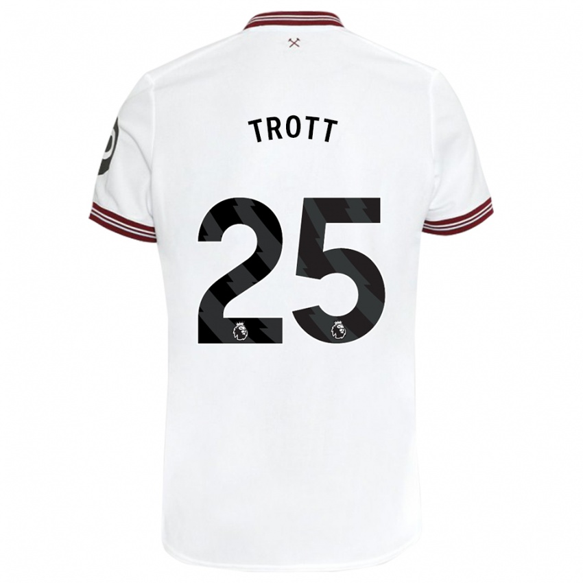 Kinder Nathan Trott #25 Weiß Auswärtstrikot Trikot 2023/24 T-Shirt Österreich