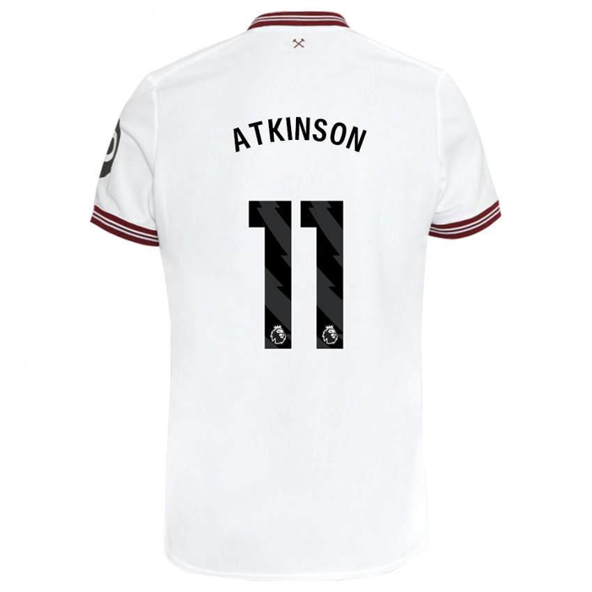 Kinder Izzy Atkinson #11 Weiß Auswärtstrikot Trikot 2023/24 T-Shirt Österreich