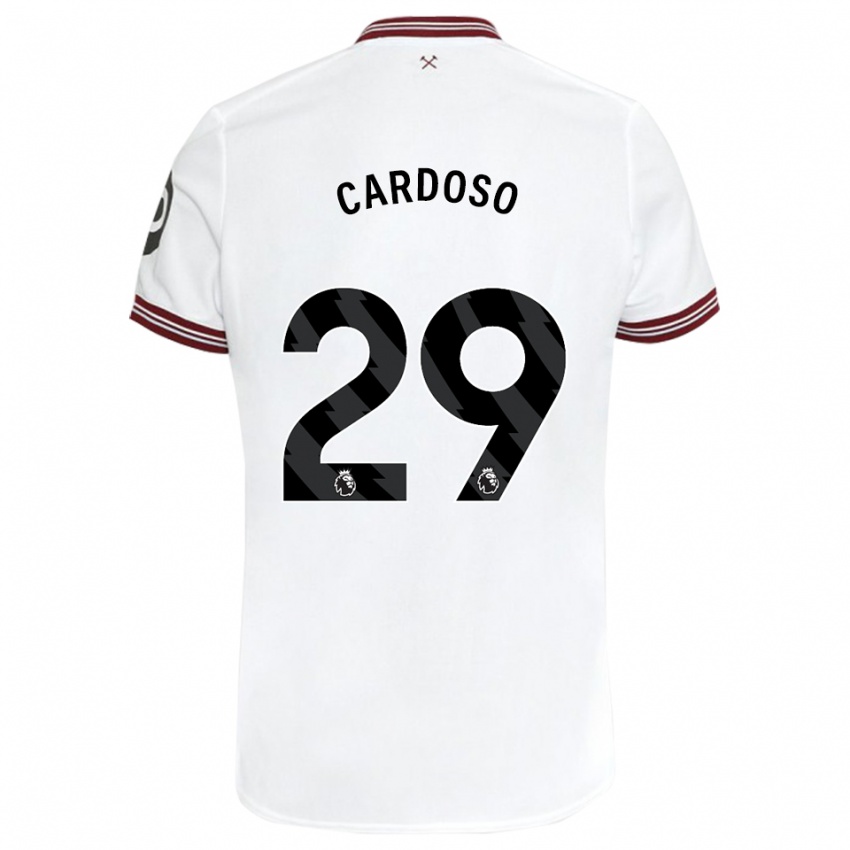 Kinder Goncalo Cardoso #29 Weiß Auswärtstrikot Trikot 2023/24 T-Shirt Österreich