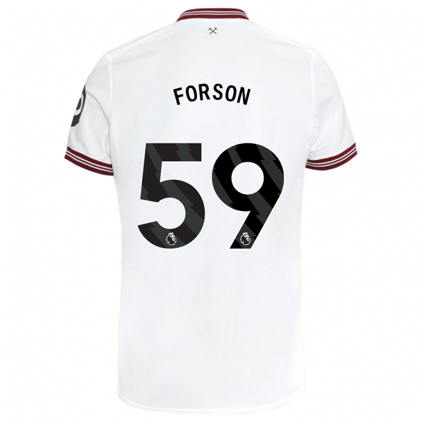 Kinder Keenan Forson #59 Weiß Auswärtstrikot Trikot 2023/24 T-Shirt Österreich