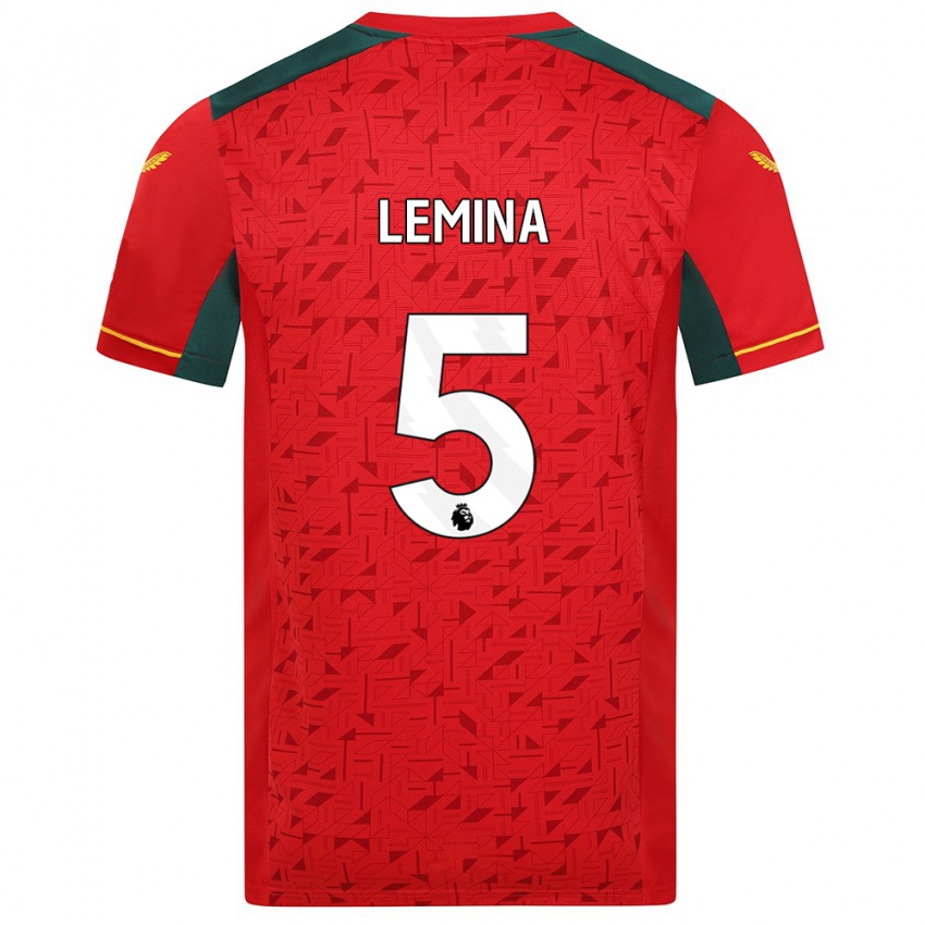 Kinder Mario Lemina #5 Rot Auswärtstrikot Trikot 2023/24 T-Shirt Österreich