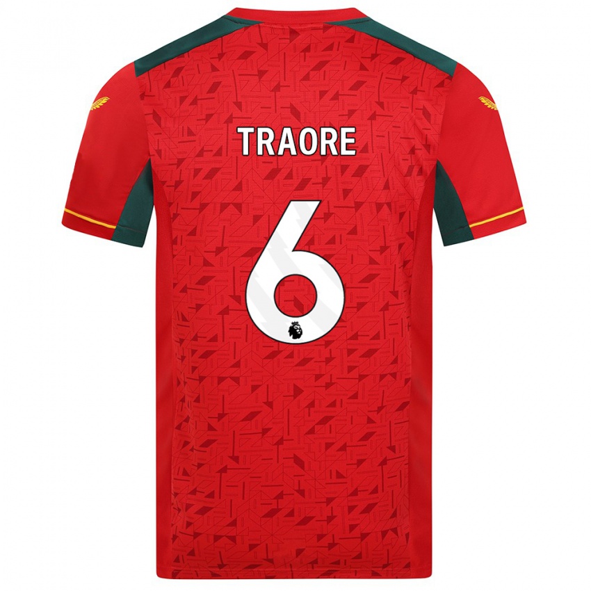Kinder Boubacar Traoré #6 Rot Auswärtstrikot Trikot 2023/24 T-Shirt Österreich