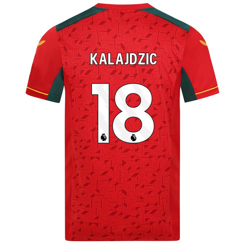 Kinder Sasa Kalajdzic #18 Rot Auswärtstrikot Trikot 2023/24 T-Shirt Österreich