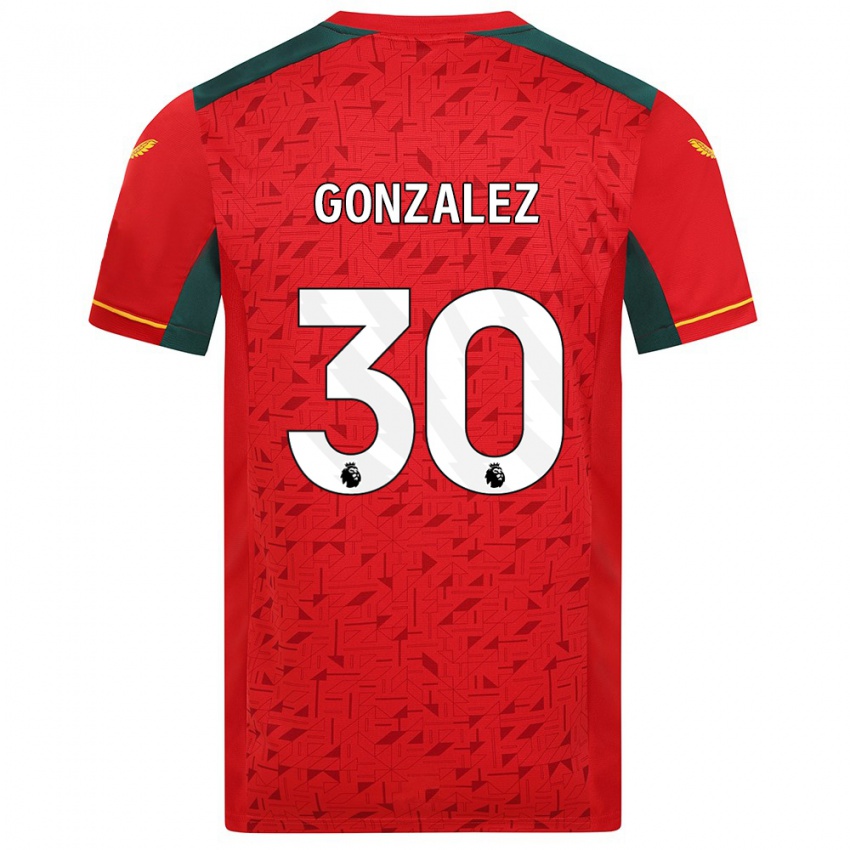 Kinder Enso González #30 Rot Auswärtstrikot Trikot 2023/24 T-Shirt Österreich
