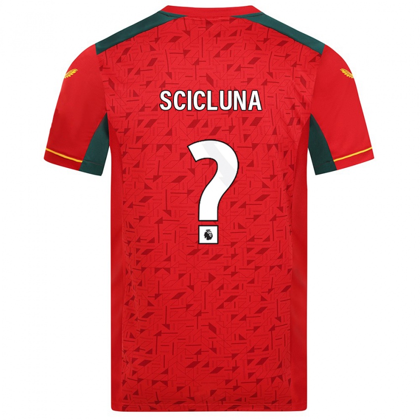 Kinder Lucas Scicluna #0 Rot Auswärtstrikot Trikot 2023/24 T-Shirt Österreich