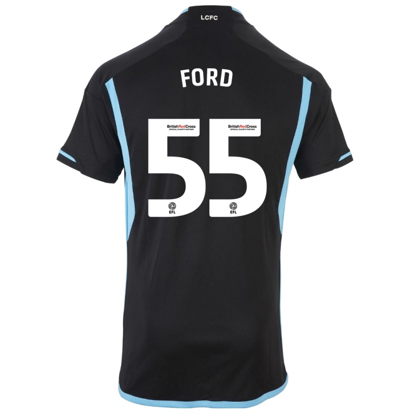 Kinder Harvey Godsmark-Ford #55 Schwarz Auswärtstrikot Trikot 2023/24 T-Shirt Österreich