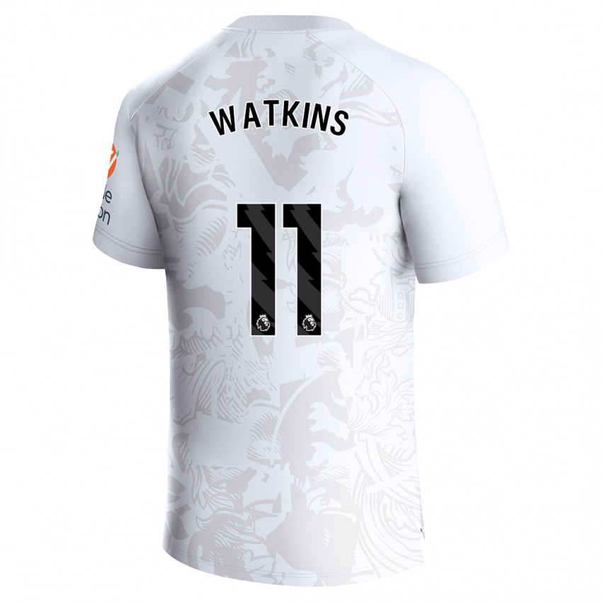 Kinder Ollie Watkins #11 Weiß Auswärtstrikot Trikot 2023/24 T-Shirt Österreich