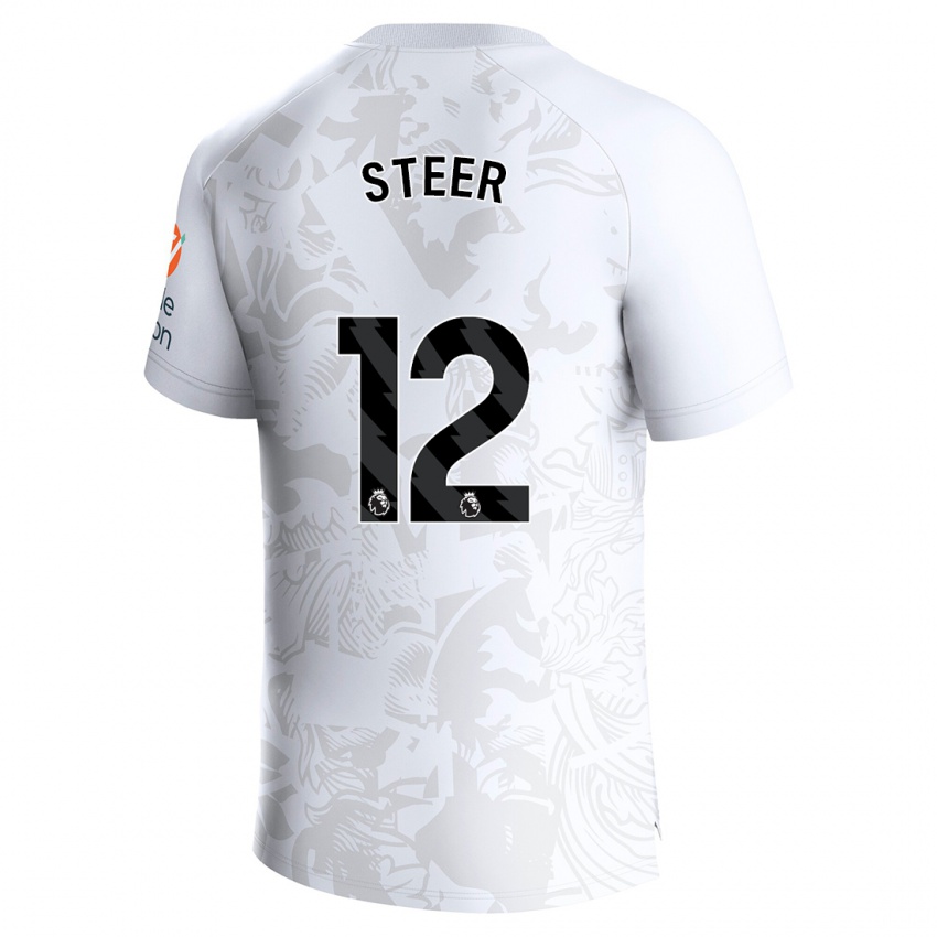 Kinder Jed Steer #12 Weiß Auswärtstrikot Trikot 2023/24 T-Shirt Österreich