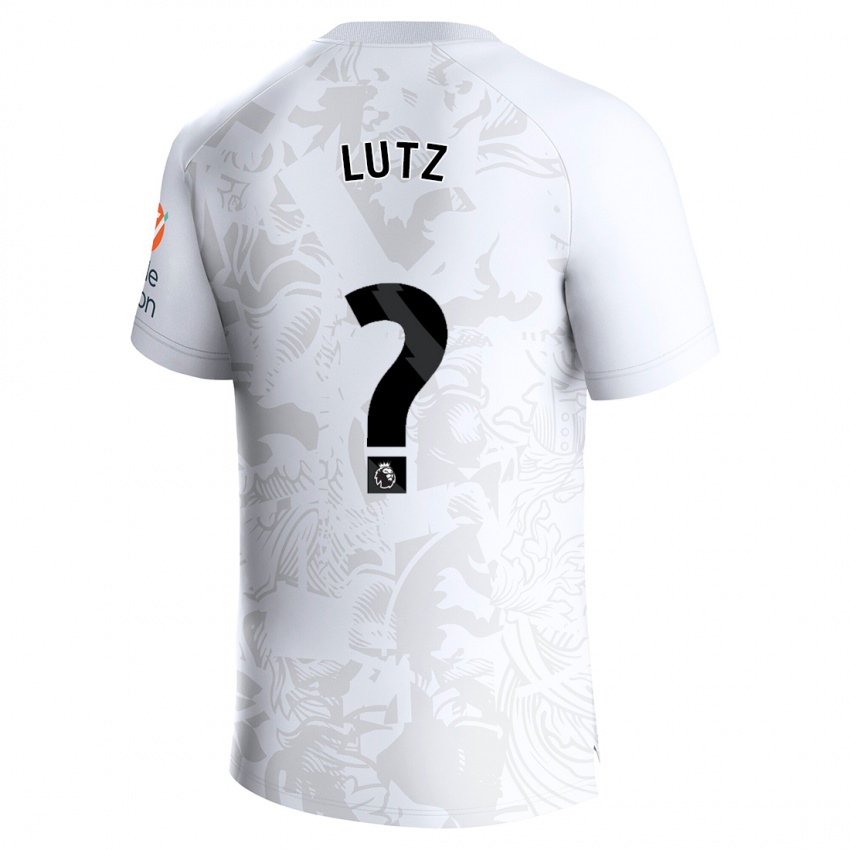 Kinder Charlie Lutz #0 Weiß Auswärtstrikot Trikot 2023/24 T-Shirt Österreich
