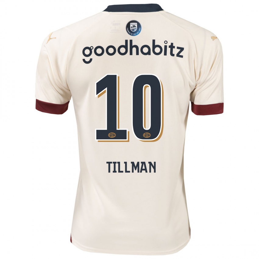Kinder Malik Tillman #10 Cremefarben Auswärtstrikot Trikot 2023/24 T-Shirt Österreich